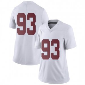 NCAA Women's Alabama Crimson Tide #93 Jah-Marien Latham Stitched College Nike Authentic No Name White Football Jersey TT17B48PM